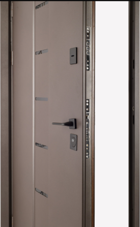 Дверь входная Гермес Хьюстон 028 RAL 156 / ПВХ Дуб темний 860х2050 мм Киев