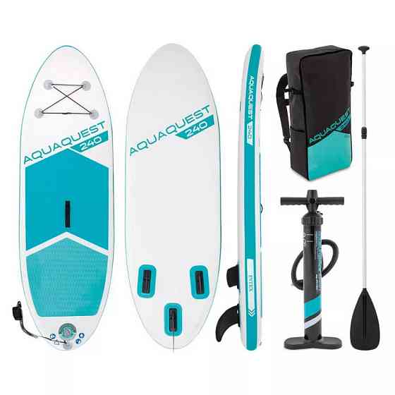 SUP-борд Aqua Quest 240 68241, 240 х 76 х 13 см, доска, весло, ручной насос, сумка Винница