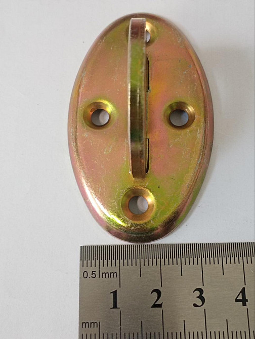 Вушко скоби-завіси колодки  40х 65мм, оцинк жовтий "P-o" Київ - фото 2