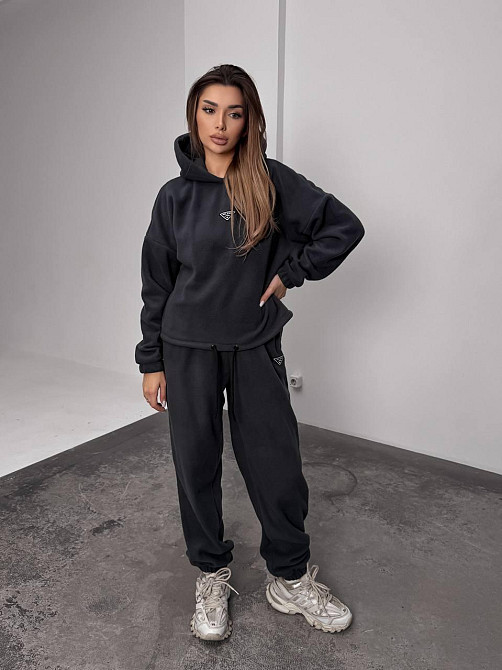 Женский теплый костюм, из флис полара L-XL, Графит Одесса - изображение 8