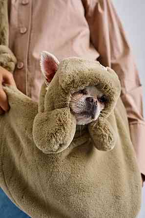 Шапка ушанка для собак меховая зимняя Dogs Bomba теплые ушки 2 Шалфей Одесса