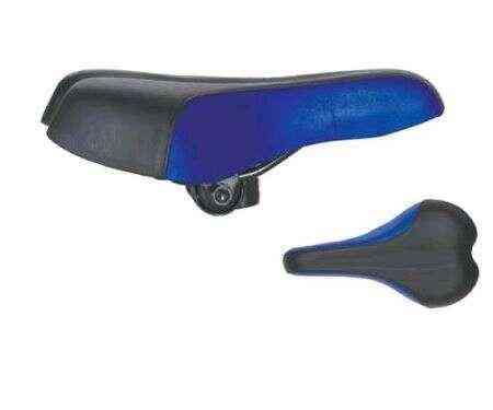 Сідло велосипедне (чорно-синє, пластик) Мукачево