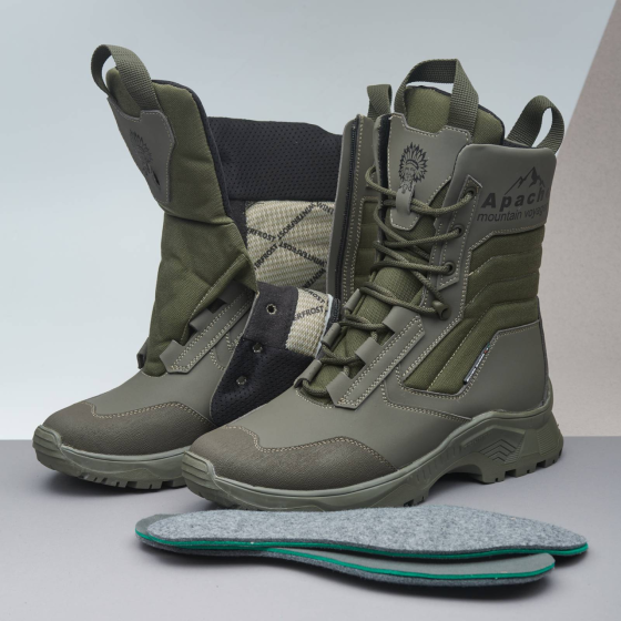 Берцы зимние теплые Apache хаки военные ВСУ, водонепроницаемые тактические армейские ботинки 41(27см) Харьков