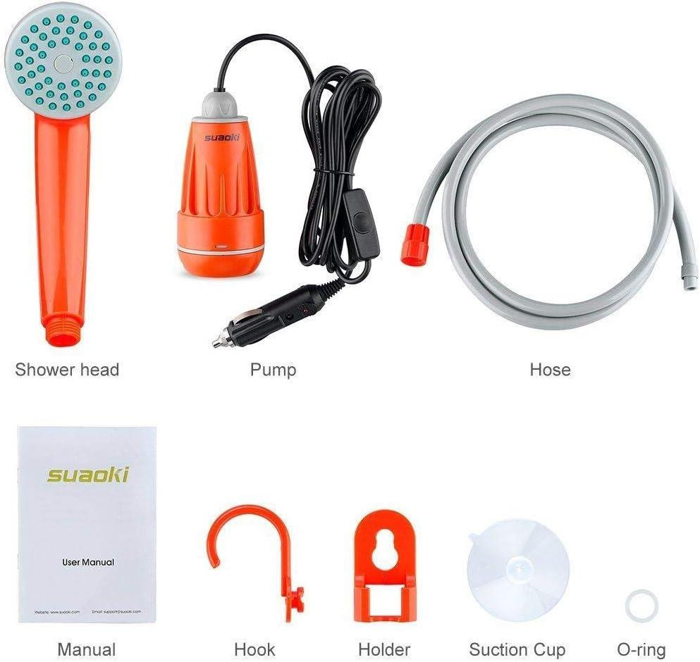 Портативный душ для кемпинга 3,8 л/мин 12V насосом для автомобильного прикуривателя для походов и путешествий Киев - изображение 2