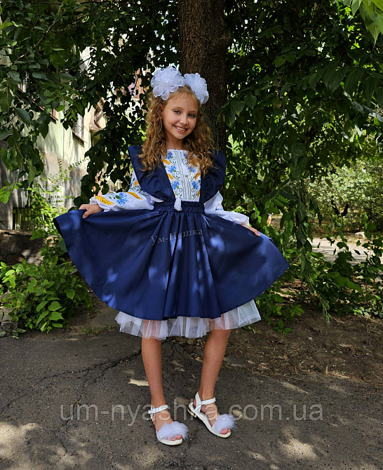 Красивый школьный сарафан регулируемые бретели 116-146 Кривой Рог - изображение 2