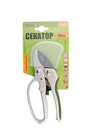 MASTERTOOL Секатор садовий MASTERTOOL з ковадлом храповий 185 мм ручки з алюмінію з покриттям T Київ