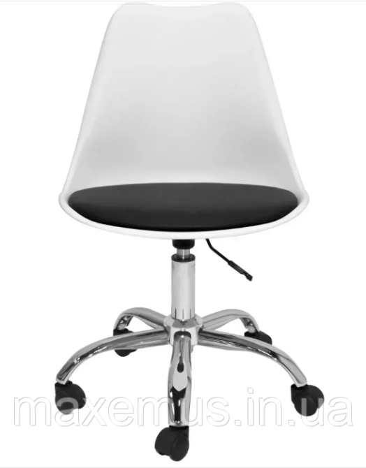 Офисное кресло для работы за компьютером В 48 7 ортопедическое кресло для дома и офиса белое с черным Мостиска - изображение 3