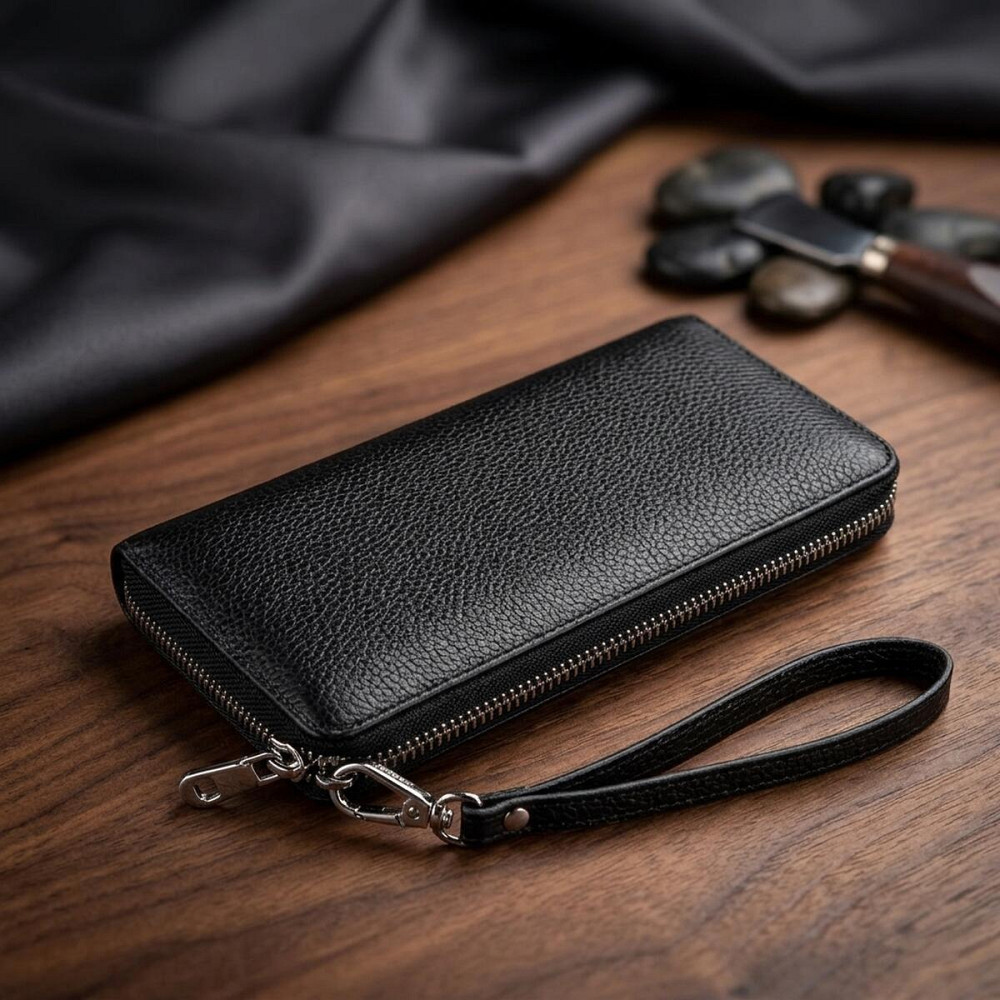 Витончений жіночий гаманець-клатч ST Leather 18852 Чорний Київ - фото 8