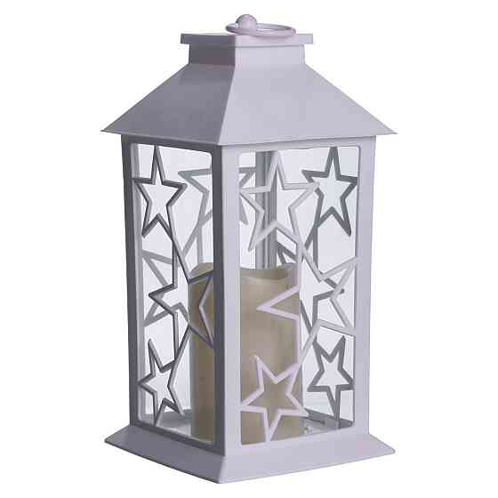 Ліхтар декоративний 14×14×30 (см) підвісний з LED підсвічуванням Білий CR-3-1 Київ