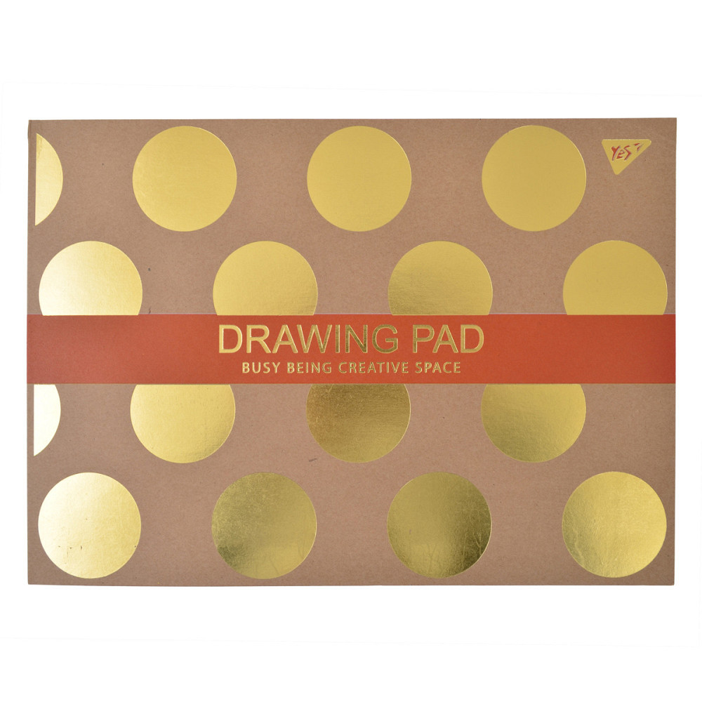 Альбом для малювання "YES" 130399 А4 20л/100 клеєний білила+фольга зол "Daizy" крафт, шт Київ - фото 1