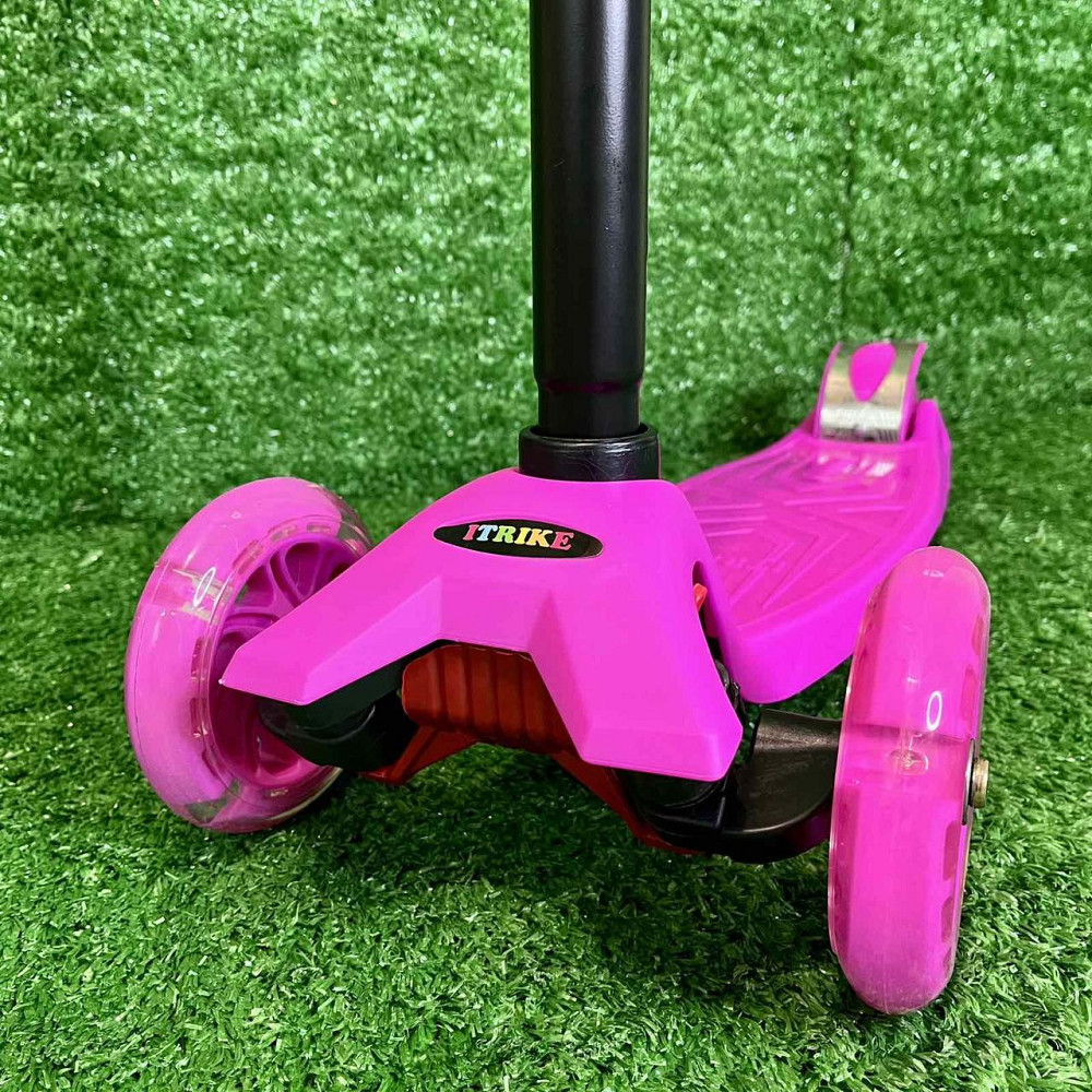 Самокат триколісний iTrike MAXI з підсвічуванням коліс Рожевий (JR 3-003-P1) Чернігів - фото 5