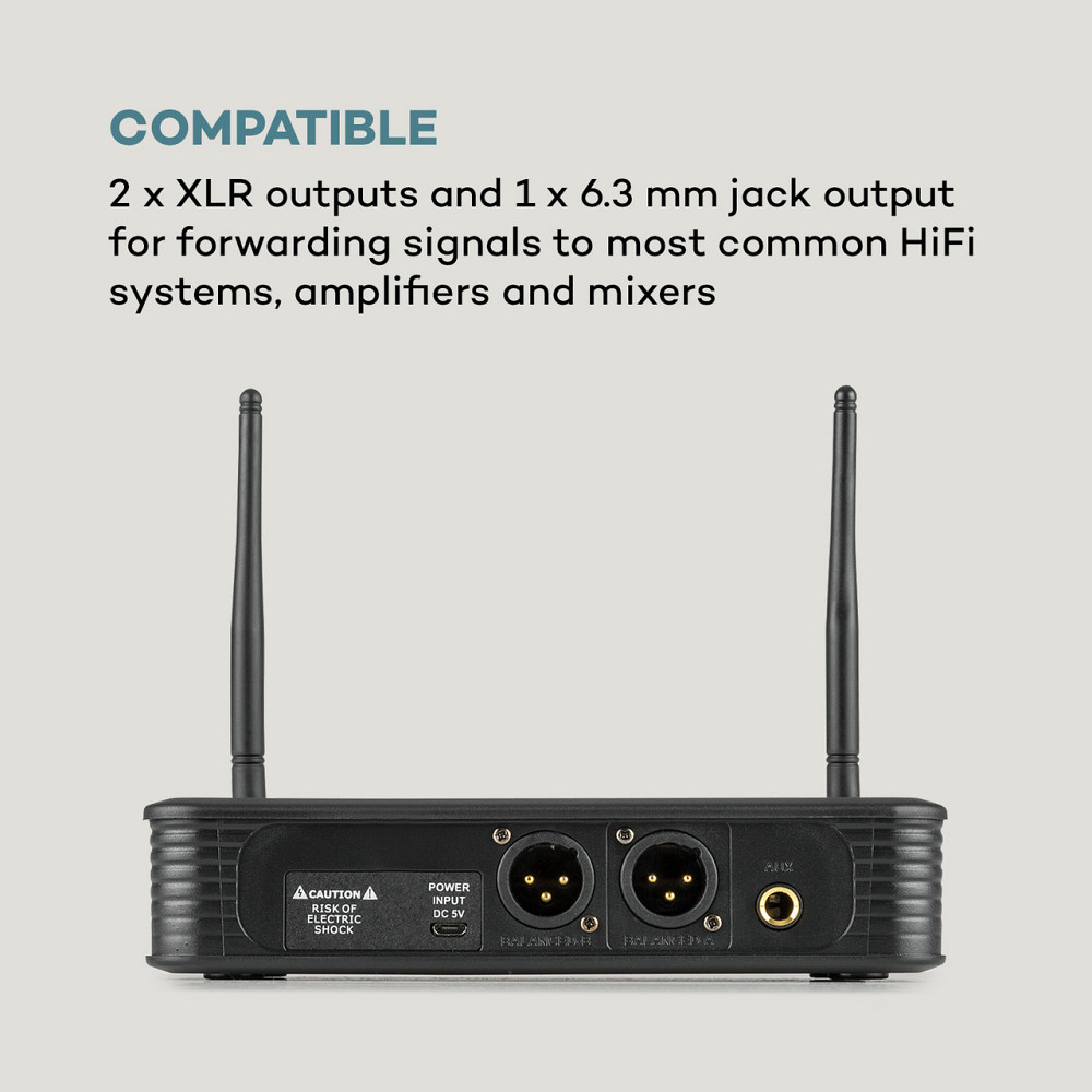 UHF200F-2H 2-канальний комплект радіомікрофонів УВЧ Приймач 2 ручних мікрофони 2 ручні мікрофони (Німеччина, Рівне - фото 5