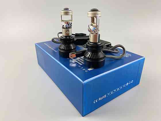 Світлодіодна лампа. (К-кт 2 шт) 12V-36V 90W set (реальних ватів) LED + лінза + чітка світлотінева межа Мукачево