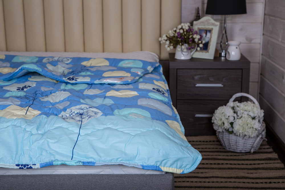 Ecotton Ковдра Ecotton Євро 200х220 см антиалергенна із бязі блакитна 40-0607 Blue Коломия - фото 2