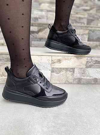 EMELI Кросівки жіночі EMELI 055 чорні (весна-осінь, шкіра+замша натуральна) (4394) лише 36р.38р Коломыя