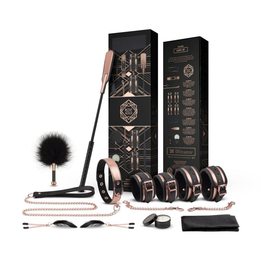 Шикарный набор для BDSM Rosy Gold – Nouveau BDSM set, 9 аксессуаров Sex Aura Киев - изображение 1