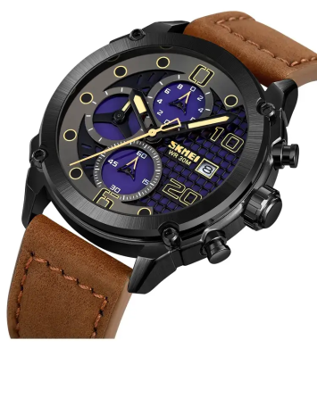 Класичний чоловічий годинник Skmei 2051 (Коричневий) Вінниця