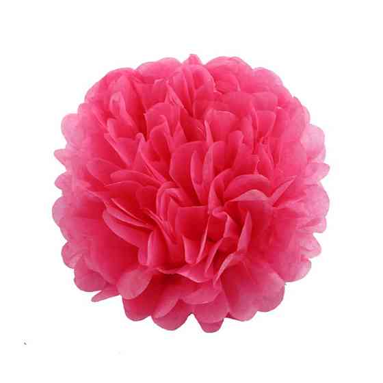 Помпон бумажный для праздника 15 см малиновый Киев