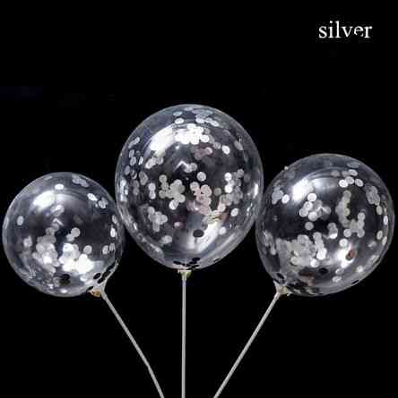 Кульки з конфетті 5 штук 10 дюймів сріблястий Київ