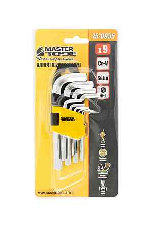 MASTERTOOL Ключі шестигранні MASTERTOOL CrV 1,5-10 мм 45-112 мм набір 9 шт 75-0955 Коломия