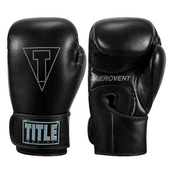 Боксерські рукавиці TITLE Boxing Vegan Gloves Black 14 oz (капа в комплекті) Каменское
