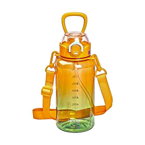 Бутылка для воды 1 л бутылочка с мундштуком оранжевая HP-14-31O Киев