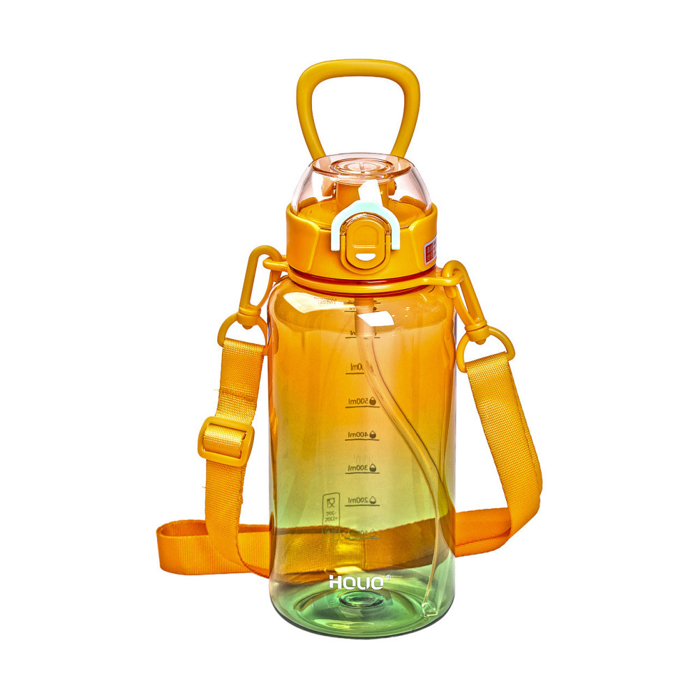 Пляшка для води 1 л пляшечка з мундштуком помаранчева HP-14-31O Київ - фото 2