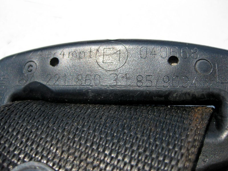 Mercedes-Benz  A2218603185 9C94 Передній лівий чорний ремінь безпеки S-Class W221 Одеса - фото 3