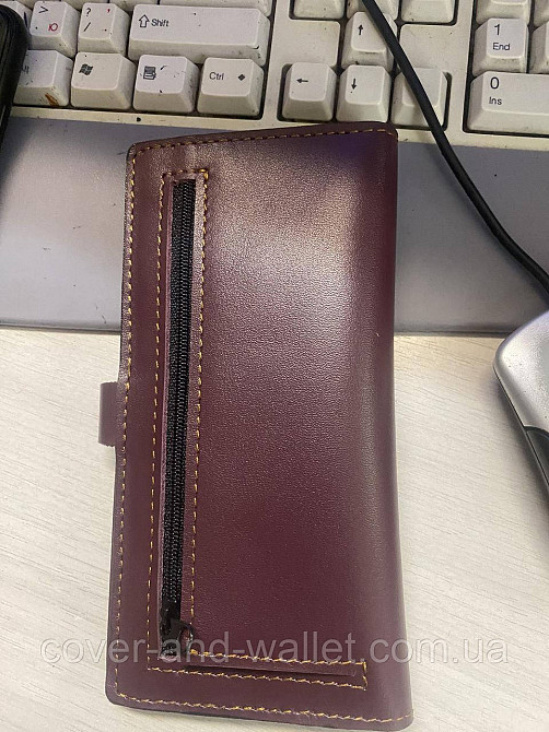Тонкий довгий жіночий гаманець купюрник червоного кольору Puos Київ - фото 8