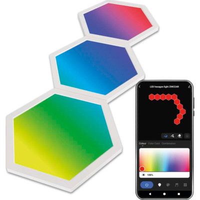 Світильник EMOS ZIW223R HEXAGON 3шт. 1,8 Вт, RGBIC, WIFI (ZIW223R) Вінниця - фото 1