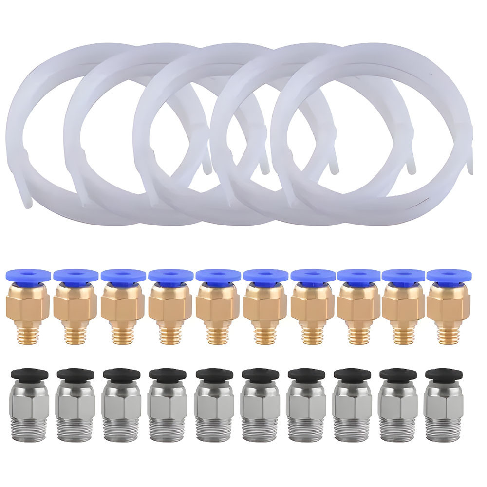 Тефлонова трубка Aokin для 3д принтера для нитки 1,75 мм + 2 фіттинга PC4-M6 + 2 фіттинга PC4-M10 Київ - фото 2