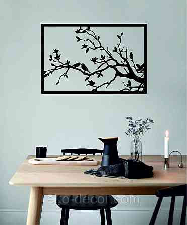 Декоративное настенное Панно «Весна» Декор на стену 90*59 см, Черный Киев