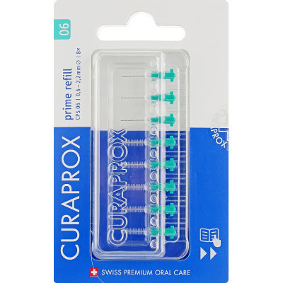 Щетки для межзубных промежутков Curaprox Prime Refill CPS 06 D 0.6 – 2.2 мм Без держателя 8 шт. (7612412426519) Винница - изображение 1