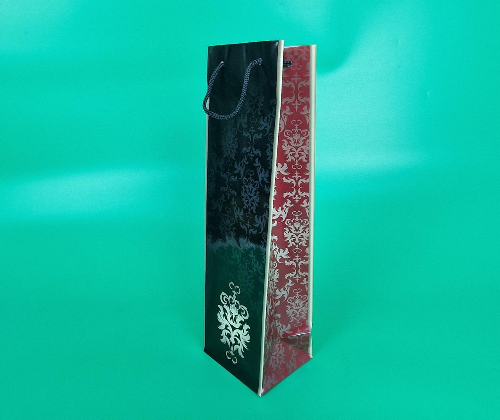 Пакет бумажный подарочный под бутылку  12/9/36(артBUT-100) (12 шт) Харьков - изображение 1