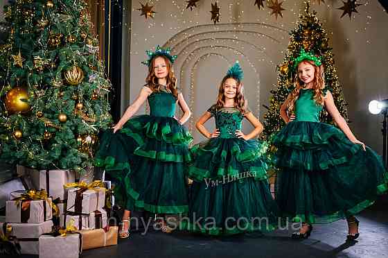 Зелене пишне плаття 128-140 Кривий Ріг