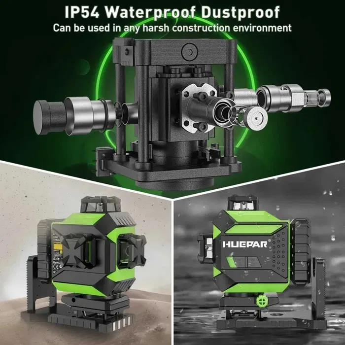 Лазерный уровень нивелир Huepar 704CG 4D Premium 6600мАh откалиброван Винница - изображение 7