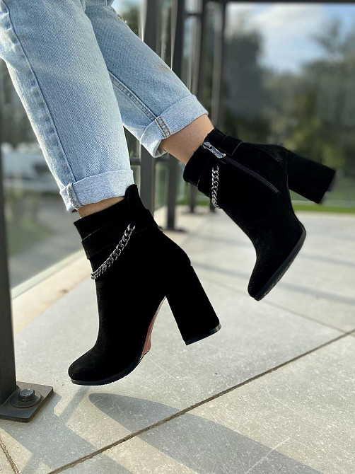 Nivelle Черевики жіночі NIVELLE чорні замша натуральна каблук 9см розмір 39 (5409/8018-8048) Коломыя - изображение 2