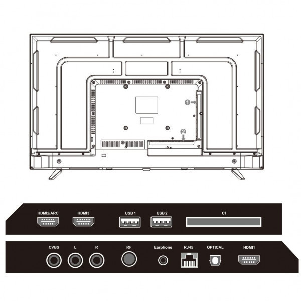 TV 50 Mystery MTV-5060UDT2 4K/Android 11/DVB-T2/2xUSB 2.0/3хHDMI/CI-слот/Wi-Fi/Black (MTV-5060UDT2) Киев - изображение 3