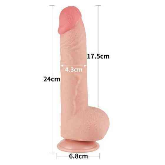 Фалоімітатор - Sliding-Skin Dual Layer Dong 9.5" Flesh Sex Aura Київ