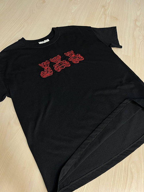 Футболка женская Pepper&mint BX24-68 с вышивкой медвежата черная, черный, M Киев - изображение 3