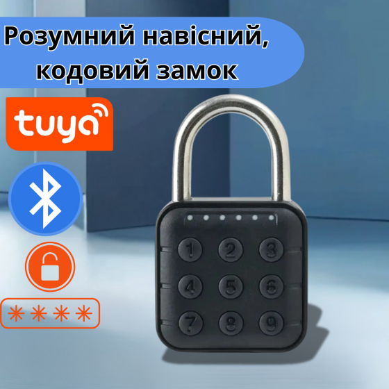 Навесной кодовый замок, умный замок с код-паролем для доступа и Bluetooth с влагозащитой Каменец-Подольский