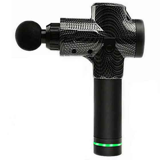 Перкуссионный массажер Rlaxyoo S3 Массажный пистолет (6 насадок + кейс) 2400 мАч 30 режимов (Карбон) Винница