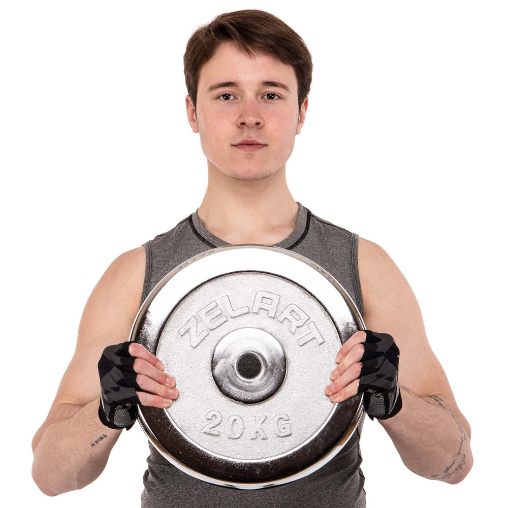 Диск хромований 20 кг 30 мм Zelart-7786-20 Київ - фото 7