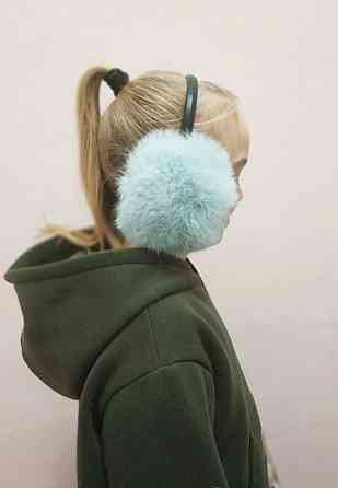 Наушники меховые из меха кролика Мятный Харьков