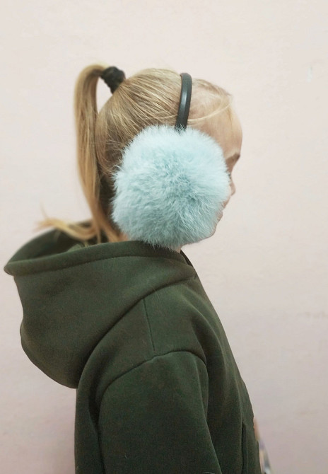 Наушники меховые из меха кролика Мятный Харьков - изображение 3
