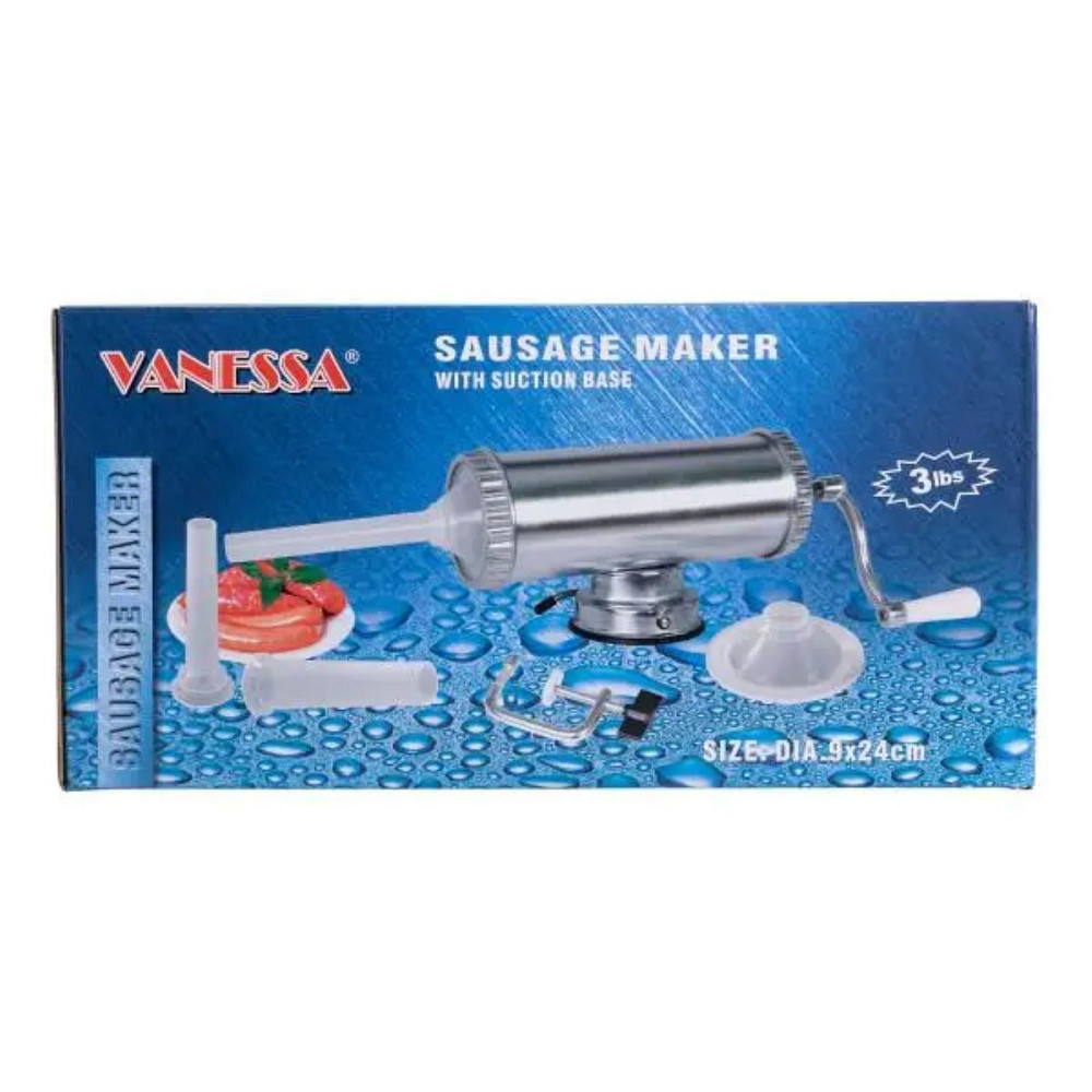 Yiwu Шприц для ковбаси ручний 8×25 см горизонтальний ковбасний шприц 1,5 л для фаршу 3 насадки Киев - изображение 2