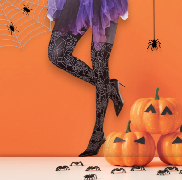 Колготки на Хэллоуин с паутиной 20-50 den черно-белый М Киев - изображение 2