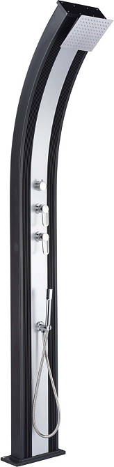 Душ солнечный Aquaviva Hybride Dada Curve алюминиевый с мойкой для ног, антрацит DS-D363NX, 40 л Киев - изображение 1