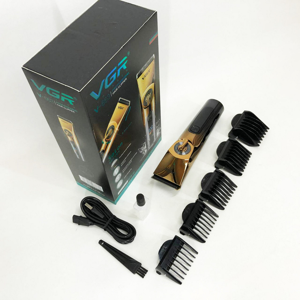 Модная машинка для стрижки волос VGR, Машинка для стрижки с мощным аккумулятором Триммер висков CZ-66 Львов - изображение 1