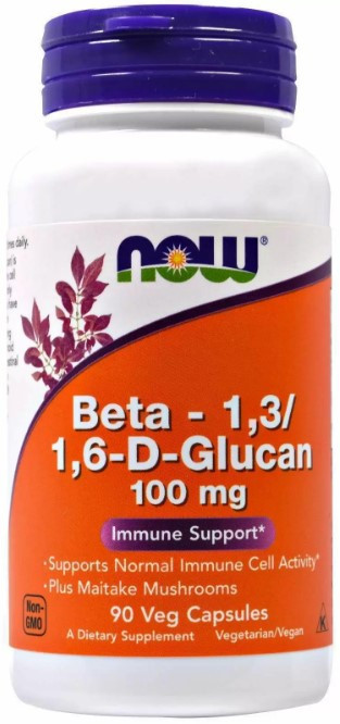 Бета глюкан Now Foods Beta-1,3/1,6-D-Glucan 100 мг 90 вег капсул Київ - фото 1